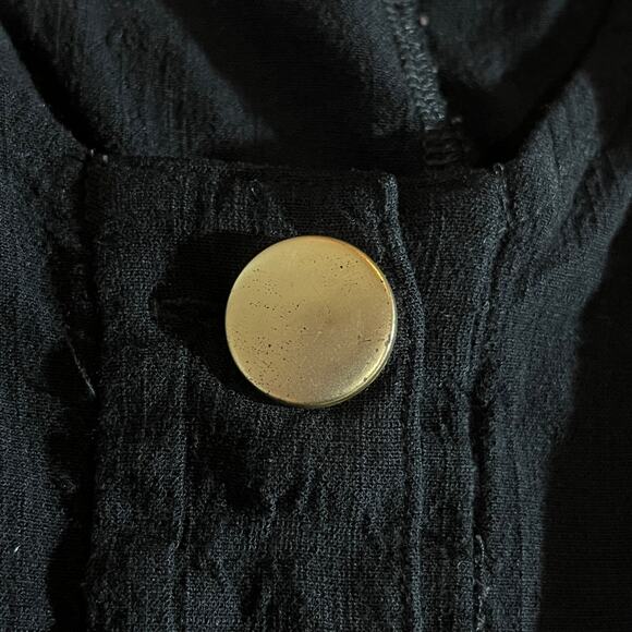 Free People Intimately Not So Basic Bodysuit Womens Large Black Puff Sleeves - Picture 6 of 12